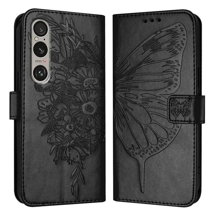 Embossed Butterfly Leather Phone Case, For Sony Xperia 1 VIII, For Sony Xperia 10 VI, For Sony Xperia 1 VI, For Sony Xperia 5 VI, For Sony Xperia 5 V, For Sony Xperia 1 V