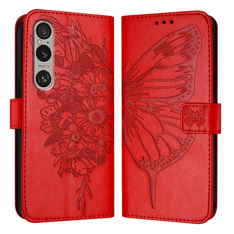 Embossed Butterfly Leather Phone Case, For Sony Xperia 1 VIII, For Sony Xperia 10 VI, For Sony Xperia 1 VI, For Sony Xperia 5 VI, For Sony Xperia 5 V, For Sony Xperia 1 V