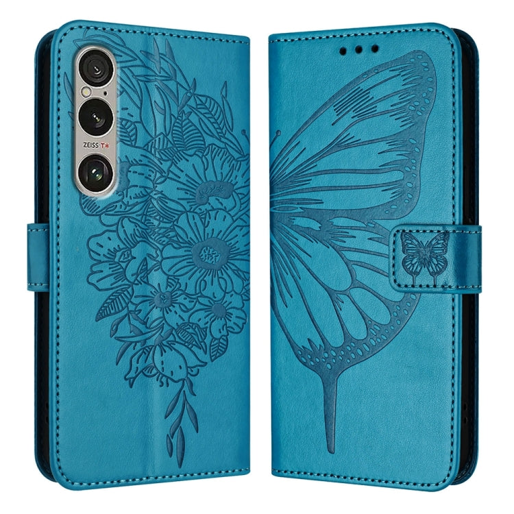 Embossed Butterfly Leather Phone Case, For Sony Xperia 1 VIII, For Sony Xperia 10 VI, For Sony Xperia 1 VI, For Sony Xperia 5 VI, For Sony Xperia 5 V, For Sony Xperia 1 V