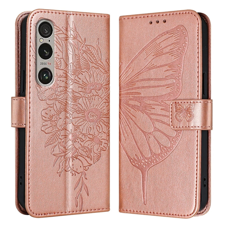 Embossed Butterfly Leather Phone Case, For Sony Xperia 1 VIII, For Sony Xperia 10 VI, For Sony Xperia 1 VI, For Sony Xperia 5 VI, For Sony Xperia 5 V, For Sony Xperia 1 V