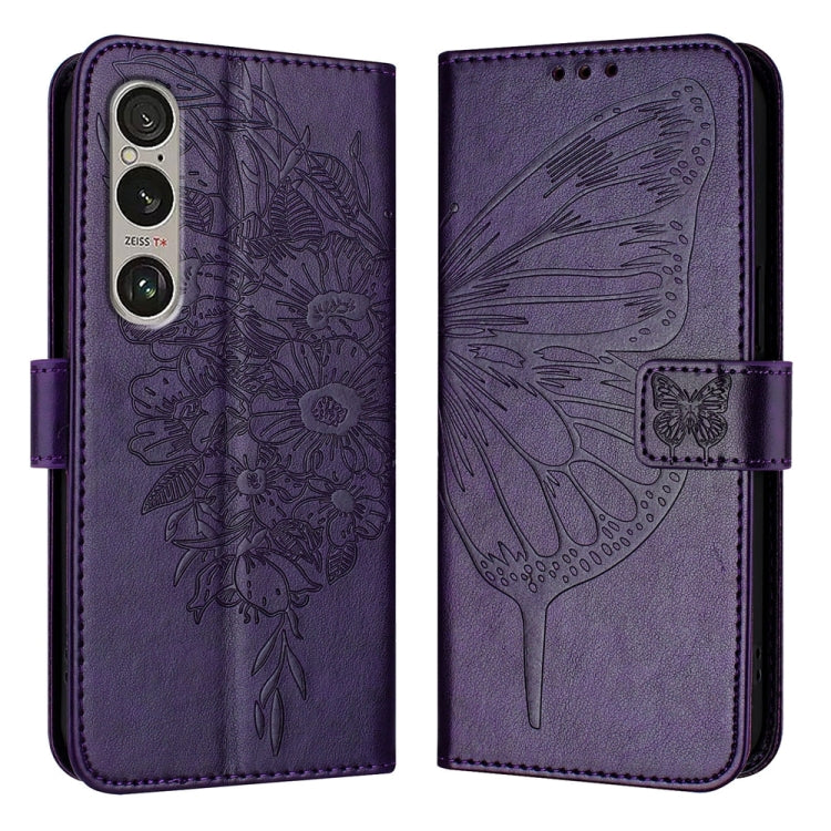 Embossed Butterfly Leather Phone Case, For Sony Xperia 1 VIII, For Sony Xperia 10 VI, For Sony Xperia 1 VI, For Sony Xperia 5 VI, For Sony Xperia 5 V, For Sony Xperia 1 V