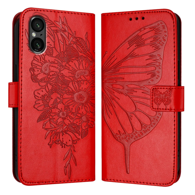 Embossed Butterfly Leather Phone Case, For Sony Xperia 1 VIII, For Sony Xperia 10 VI, For Sony Xperia 1 VI, For Sony Xperia 5 VI, For Sony Xperia 5 V, For Sony Xperia 1 V