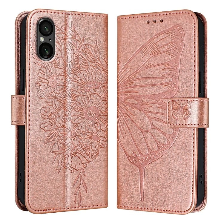 Embossed Butterfly Leather Phone Case, For Sony Xperia 1 VIII, For Sony Xperia 10 VI, For Sony Xperia 1 VI, For Sony Xperia 5 VI, For Sony Xperia 5 V, For Sony Xperia 1 V