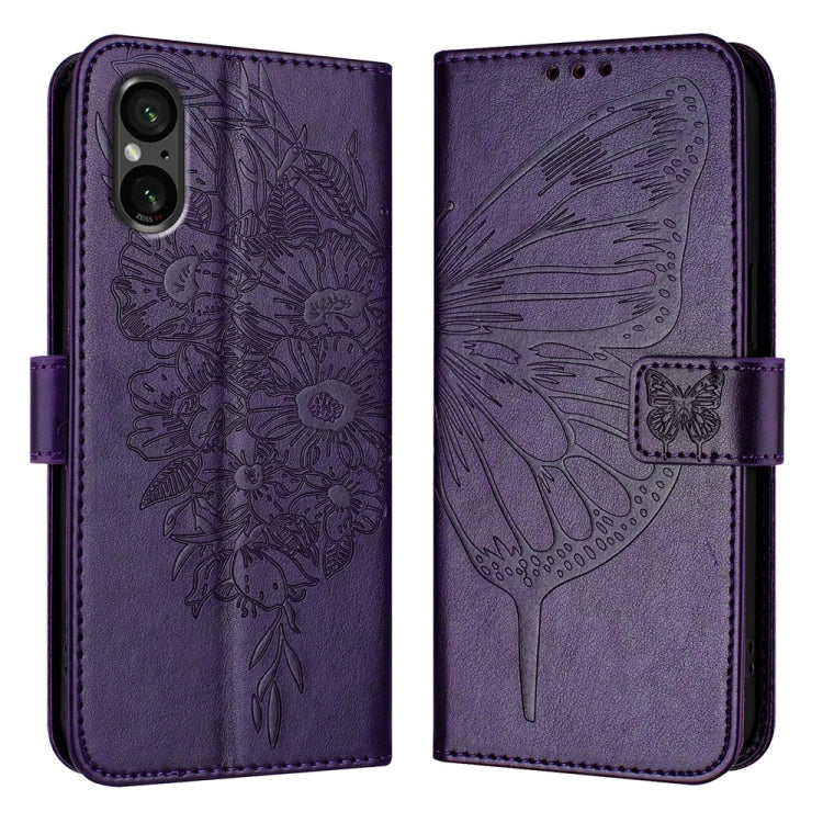 Embossed Butterfly Leather Phone Case, For Sony Xperia 1 VIII, For Sony Xperia 10 VI, For Sony Xperia 1 VI, For Sony Xperia 5 VI, For Sony Xperia 5 V, For Sony Xperia 1 V