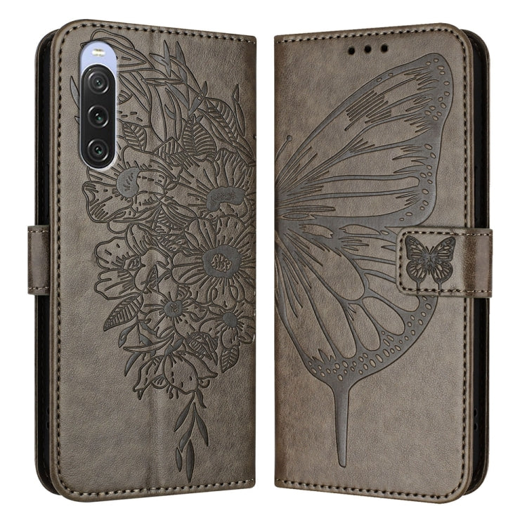 Embossed Butterfly Leather Phone Case, For Sony Xperia 10 V, For Sony Xperia 10 IV, For Sony Xperia 10 III / 10 III Lite