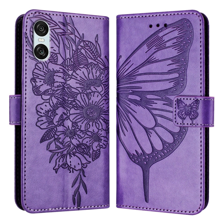 Embossed Butterfly Leather Phone Case, For Sony Xperia 1 VIII, For Sony Xperia 10 VI, For Sony Xperia 1 VI, For Sony Xperia 5 VI, For Sony Xperia 5 V, For Sony Xperia 1 V
