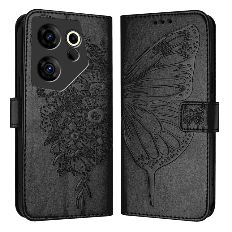 Embossed Butterfly Leather Phone Case, For Tecno Camon 20 Premier 5G, For Tecno Camon 20 Pro 5G, For Tecno Camon 20 / 20 Pro 4G, For Tecno Spark Go 2023/Pop 7/Pop 7 Pro, For Tecno Spark 9, For Tecno Pop 5c / Itel A23 Pro/A17