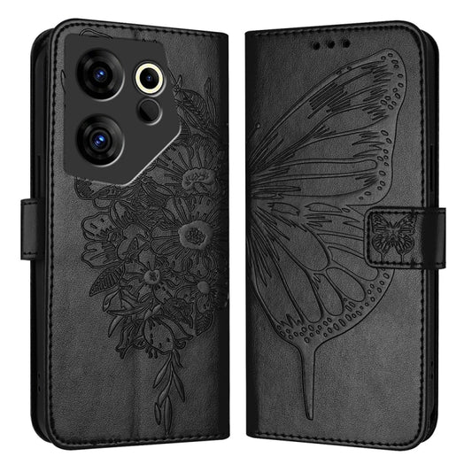 Embossed Butterfly Leather Phone Case, For Tecno Camon 20 Premier 5G, For Tecno Camon 20 Pro 5G, For Tecno Camon 20 / 20 Pro 4G, For Tecno Spark Go 2023/Pop 7/Pop 7 Pro, For Tecno Spark 9, For Tecno Pop 5c / Itel A23 Pro/A17