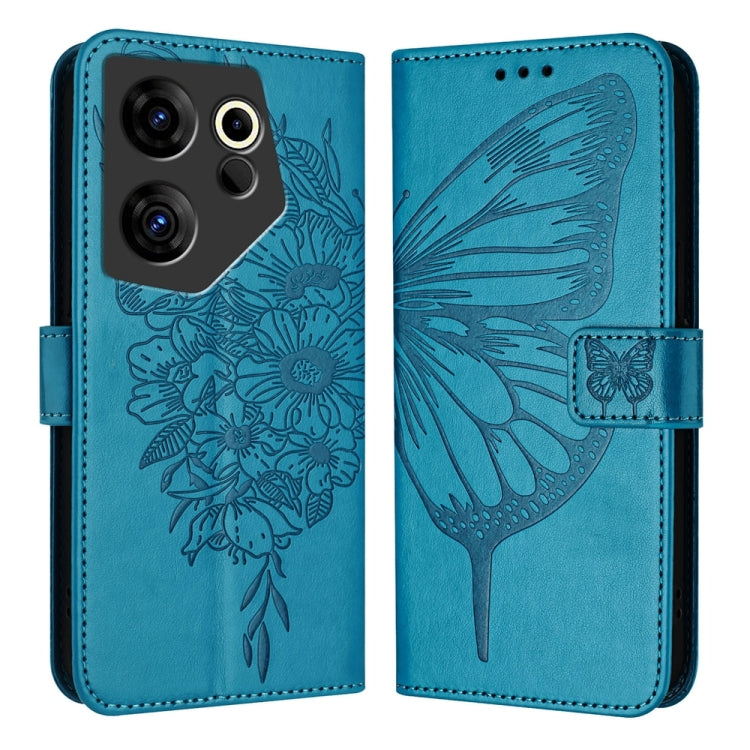 Embossed Butterfly Leather Phone Case, For Tecno Camon 20 Premier 5G, For Tecno Camon 20 Pro 5G, For Tecno Camon 20 / 20 Pro 4G, For Tecno Spark Go 2023/Pop 7/Pop 7 Pro, For Tecno Spark 9, For Tecno Pop 5c / Itel A23 Pro/A17