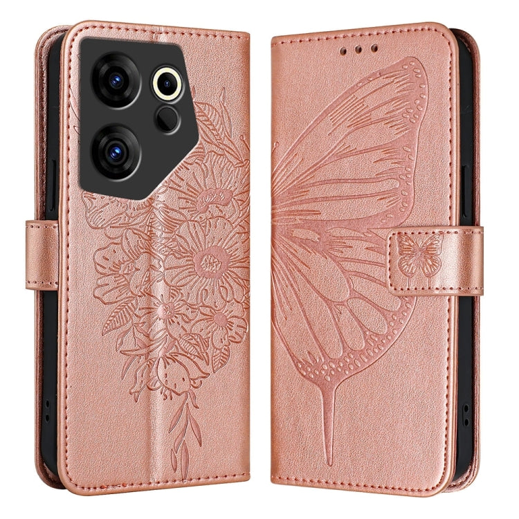 Embossed Butterfly Leather Phone Case, For Tecno Camon 20 Premier 5G, For Tecno Camon 20 Pro 5G, For Tecno Camon 20 / 20 Pro 4G, For Tecno Spark Go 2023/Pop 7/Pop 7 Pro, For Tecno Spark 9, For Tecno Pop 5c / Itel A23 Pro/A17