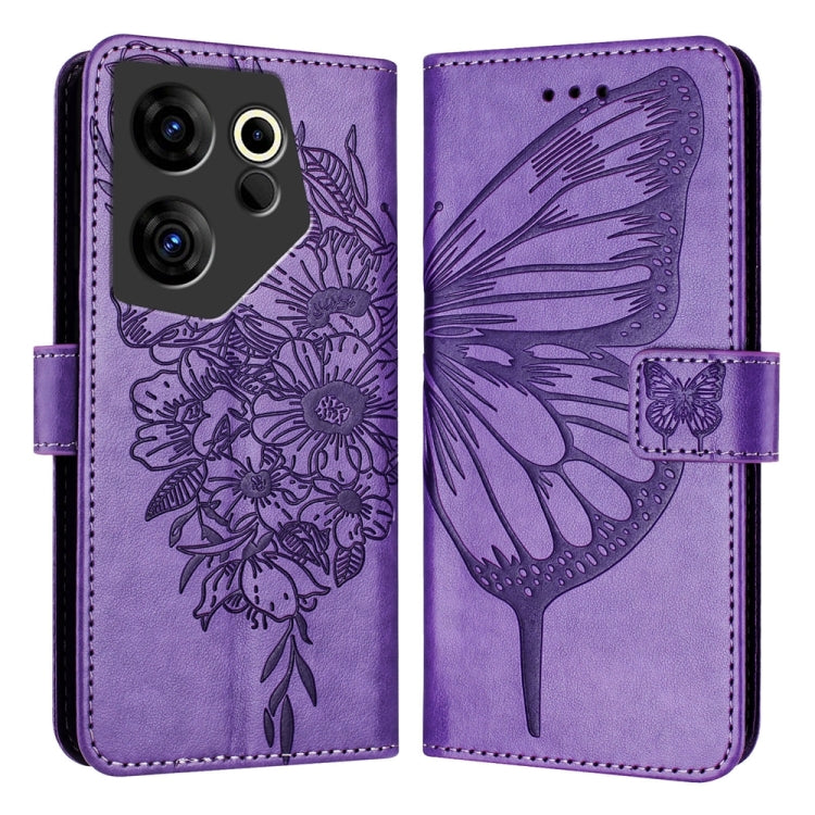 Embossed Butterfly Leather Phone Case, For Tecno Camon 20 Premier 5G, For Tecno Camon 20 Pro 5G, For Tecno Camon 20 / 20 Pro 4G, For Tecno Spark Go 2023/Pop 7/Pop 7 Pro, For Tecno Spark 9, For Tecno Pop 5c / Itel A23 Pro/A17