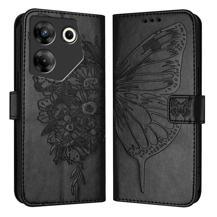 Embossed Butterfly Leather Phone Case, For Tecno Camon 20 Premier 5G, For Tecno Camon 20 Pro 5G, For Tecno Camon 20 / 20 Pro 4G, For Tecno Spark Go 2023/Pop 7/Pop 7 Pro, For Tecno Spark 9, For Tecno Pop 5c / Itel A23 Pro/A17