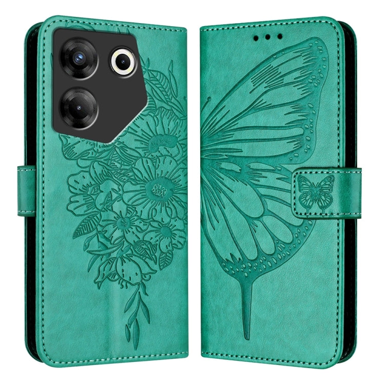 Embossed Butterfly Leather Phone Case, For Tecno Camon 20 Premier 5G, For Tecno Camon 20 Pro 5G, For Tecno Camon 20 / 20 Pro 4G, For Tecno Spark Go 2023/Pop 7/Pop 7 Pro, For Tecno Spark 9, For Tecno Pop 5c / Itel A23 Pro/A17