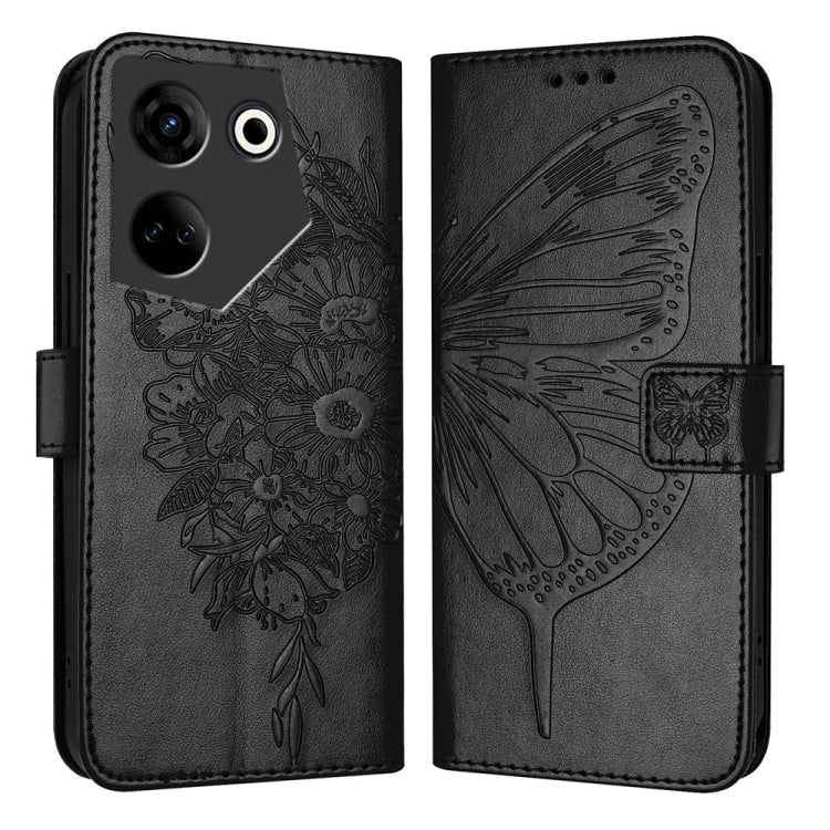 Embossed Butterfly Leather Phone Case, For Tecno Camon 20 Premier 5G, For Tecno Camon 20 Pro 5G, For Tecno Camon 20 / 20 Pro 4G, For Tecno Spark Go 2023/Pop 7/Pop 7 Pro, For Tecno Spark 9, For Tecno Pop 5c / Itel A23 Pro/A17