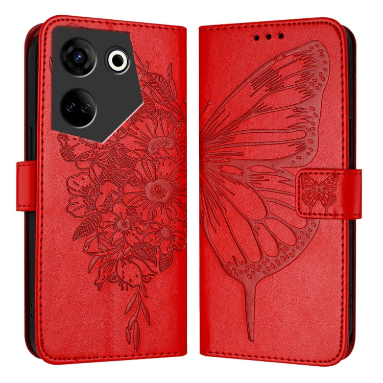Embossed Butterfly Leather Phone Case, For Tecno Camon 20 Premier 5G, For Tecno Camon 20 Pro 5G, For Tecno Camon 20 / 20 Pro 4G, For Tecno Spark Go 2023/Pop 7/Pop 7 Pro, For Tecno Spark 9, For Tecno Pop 5c / Itel A23 Pro/A17