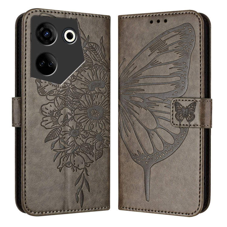 Embossed Butterfly Leather Phone Case, For Tecno Camon 20 Premier 5G, For Tecno Camon 20 Pro 5G, For Tecno Camon 20 / 20 Pro 4G, For Tecno Spark Go 2023/Pop 7/Pop 7 Pro, For Tecno Spark 9, For Tecno Pop 5c / Itel A23 Pro/A17