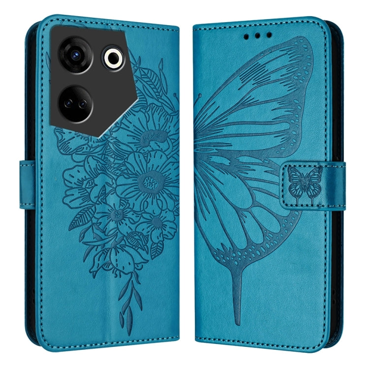 Embossed Butterfly Leather Phone Case, For Tecno Camon 20 Premier 5G, For Tecno Camon 20 Pro 5G, For Tecno Camon 20 / 20 Pro 4G, For Tecno Spark Go 2023/Pop 7/Pop 7 Pro, For Tecno Spark 9, For Tecno Pop 5c / Itel A23 Pro/A17