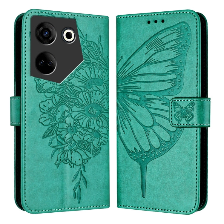 Embossed Butterfly Leather Phone Case, For Tecno Camon 20 Premier 5G, For Tecno Camon 20 Pro 5G, For Tecno Camon 20 / 20 Pro 4G, For Tecno Spark Go 2023/Pop 7/Pop 7 Pro, For Tecno Spark 9, For Tecno Pop 5c / Itel A23 Pro/A17