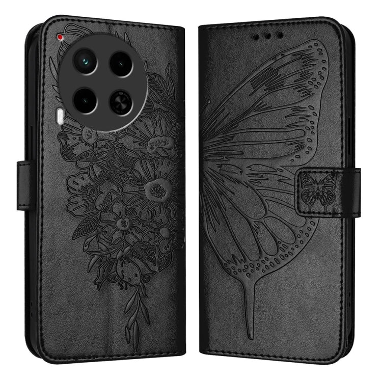 Embossed Butterfly Leather Phone Case, For Tecno Pova 6 5G, For Tecno Pova 6, For Tecno Camon 30 Pro, For Tecno Camon 30 4G / 5G, For Tecno Pova 6 Pro, For Tecno Spark 20 Pro+