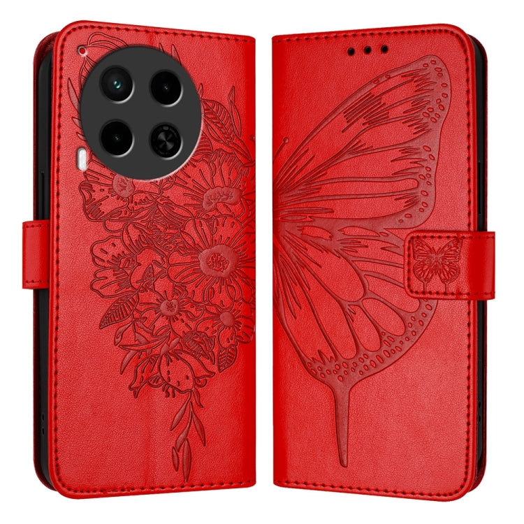 Embossed Butterfly Leather Phone Case, For Tecno Pova 6 5G, For Tecno Pova 6, For Tecno Camon 30 Pro, For Tecno Camon 30 4G / 5G, For Tecno Pova 6 Pro, For Tecno Spark 20 Pro+