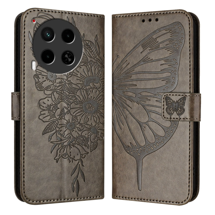 Embossed Butterfly Leather Phone Case, For Tecno Pova 6 5G, For Tecno Pova 6, For Tecno Camon 30 Pro, For Tecno Camon 30 4G / 5G, For Tecno Pova 6 Pro, For Tecno Spark 20 Pro+