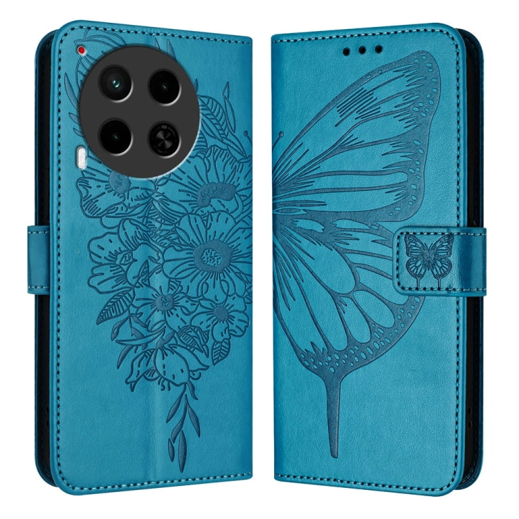 Embossed Butterfly Leather Phone Case, For Tecno Pova 6 5G, For Tecno Pova 6, For Tecno Camon 30 Pro, For Tecno Camon 30 4G / 5G, For Tecno Pova 6 Pro, For Tecno Spark 20 Pro+