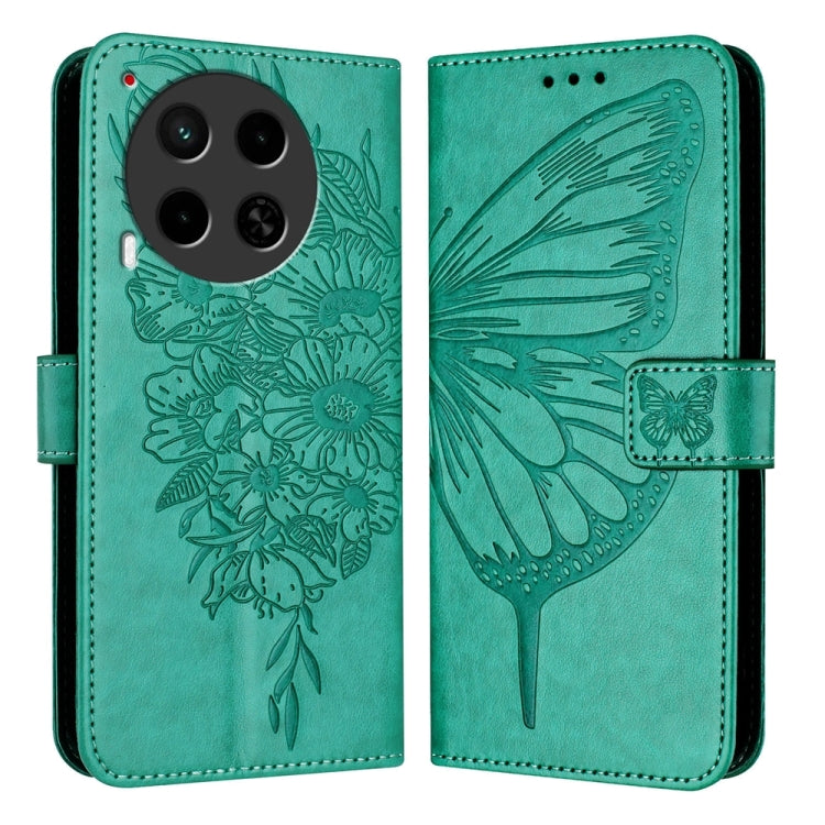 Embossed Butterfly Leather Phone Case, For Tecno Pova 6 5G, For Tecno Pova 6, For Tecno Camon 30 Pro, For Tecno Camon 30 4G / 5G, For Tecno Pova 6 Pro, For Tecno Spark 20 Pro+