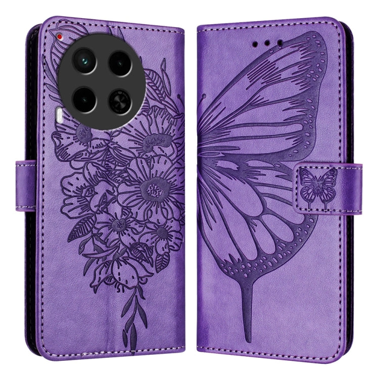 Embossed Butterfly Leather Phone Case, For Tecno Pova 6 5G, For Tecno Pova 6, For Tecno Camon 30 Pro, For Tecno Camon 30 4G / 5G, For Tecno Pova 6 Pro, For Tecno Spark 20 Pro+