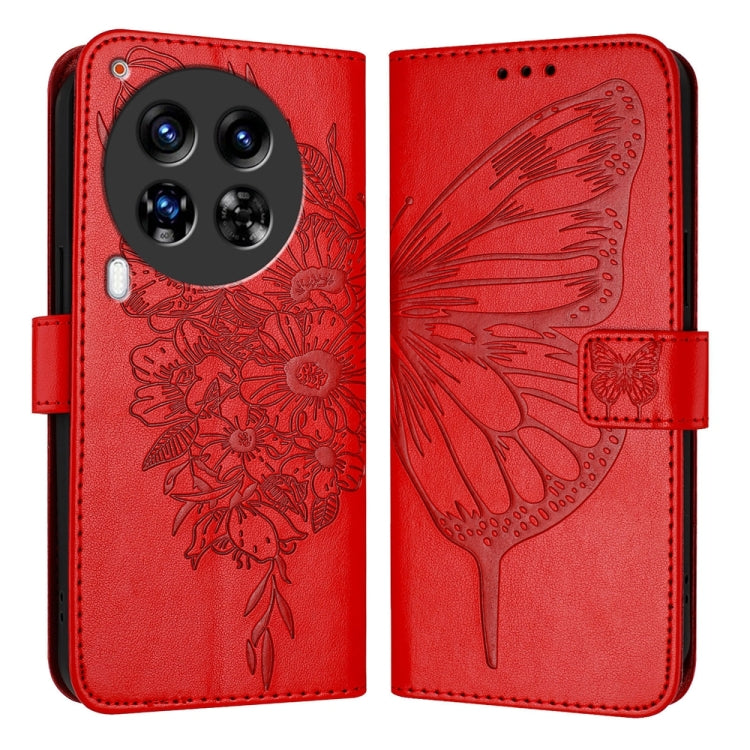 Embossed Butterfly Leather Phone Case, For Tecno Spark 30 5G / 6 Neo 5G, For Tecno Spark Go 2025 / Infinix Hot 60i 5G, For Tecno Pop 6C / Itel A18, For Tecno Spark 10 Pro Magic Magenta, For Tecno Camon 30 Premier 5G, For Tecno Pova 6 Neo