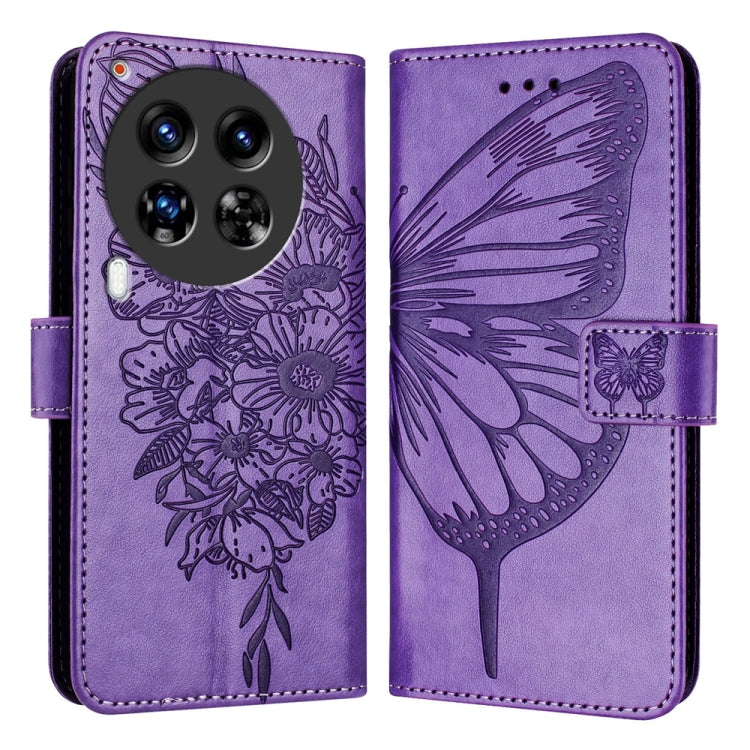 Embossed Butterfly Leather Phone Case, For Tecno Spark 30 5G / 6 Neo 5G, For Tecno Spark Go 2025 / Infinix Hot 60i 5G, For Tecno Pop 6C / Itel A18, For Tecno Spark 10 Pro Magic Magenta, For Tecno Camon 30 Premier 5G, For Tecno Pova 6 Neo