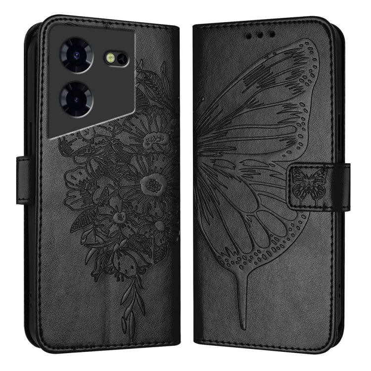 Embossed Butterfly Leather Phone Case, For Tecno Spark 20 Pro, For Tecno Spark Go 2024 / Spark 20C, For Tecno Spark 20, For Tecno Pova 5 Pro 5G, For Tecno Pova Neo 3, For Tecno Pova 5 4G