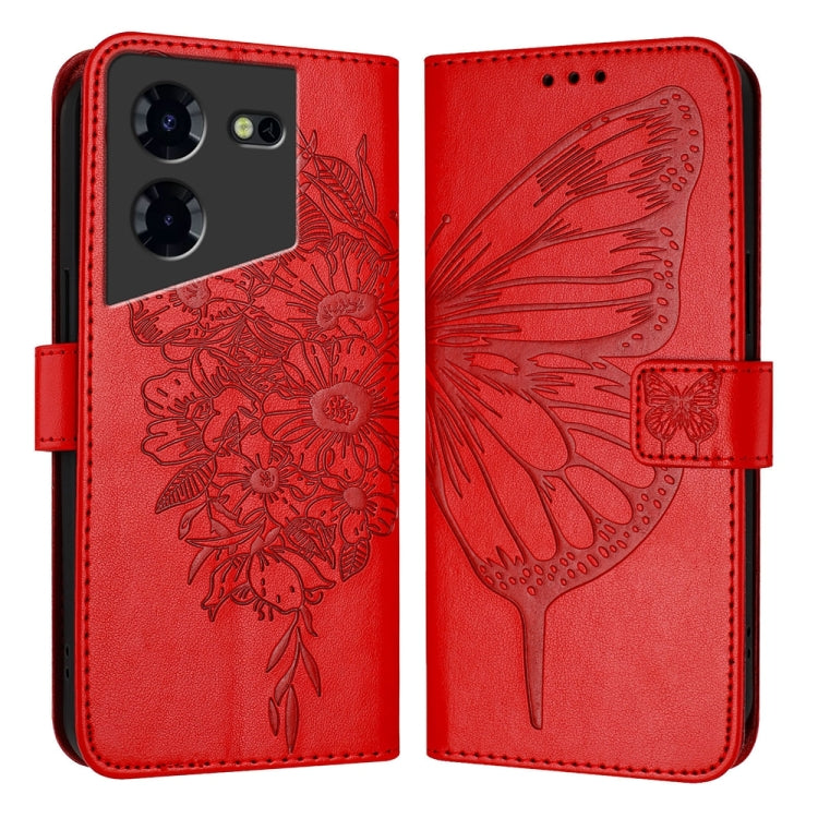 Embossed Butterfly Leather Phone Case, For Tecno Spark 20 Pro, For Tecno Spark Go 2024 / Spark 20C, For Tecno Spark 20, For Tecno Pova 5 Pro 5G, For Tecno Pova Neo 3, For Tecno Pova 5 4G