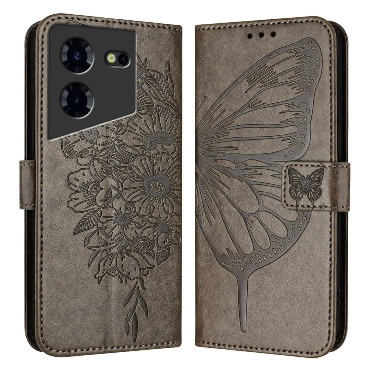 Embossed Butterfly Leather Phone Case, For Tecno Spark 20 Pro, For Tecno Spark Go 2024 / Spark 20C, For Tecno Spark 20, For Tecno Pova 5 Pro 5G, For Tecno Pova Neo 3, For Tecno Pova 5 4G