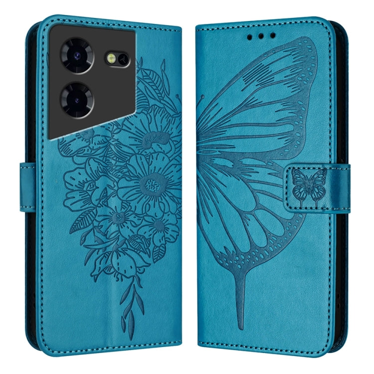 Embossed Butterfly Leather Phone Case, For Tecno Spark 20 Pro, For Tecno Spark Go 2024 / Spark 20C, For Tecno Spark 20, For Tecno Pova 5 Pro 5G, For Tecno Pova Neo 3, For Tecno Pova 5 4G