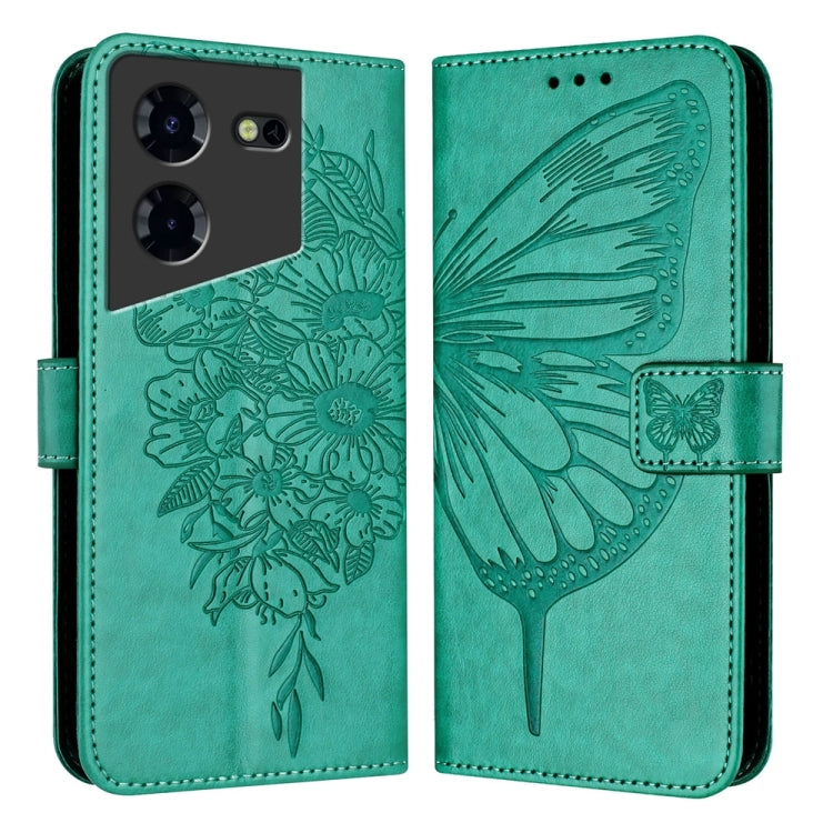 Embossed Butterfly Leather Phone Case, For Tecno Spark 20 Pro, For Tecno Spark Go 2024 / Spark 20C, For Tecno Spark 20, For Tecno Pova 5 Pro 5G, For Tecno Pova Neo 3, For Tecno Pova 5 4G