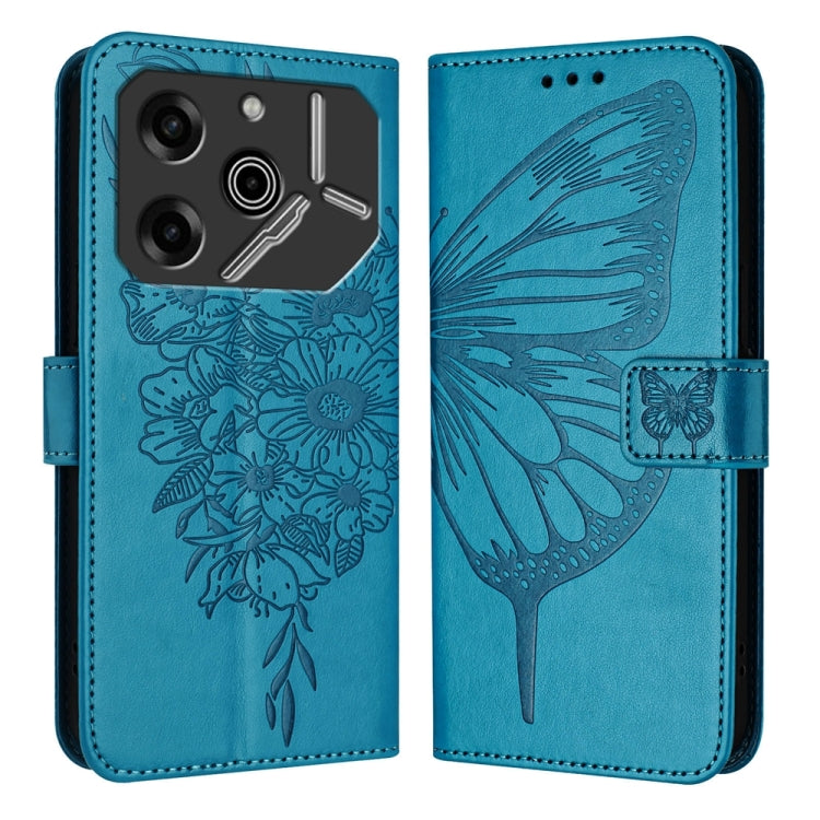 Embossed Butterfly Leather Phone Case, For Tecno Pova 6 5G, For Tecno Pova 6, For Tecno Camon 30 Pro, For Tecno Camon 30 4G / 5G, For Tecno Pova 6 Pro, For Tecno Spark 20 Pro+