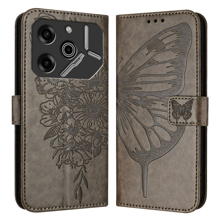 Embossed Butterfly Leather Phone Case, For Tecno Pova 6 5G, For Tecno Pova 6, For Tecno Camon 30 Pro, For Tecno Camon 30 4G / 5G, For Tecno Pova 6 Pro, For Tecno Spark 20 Pro+