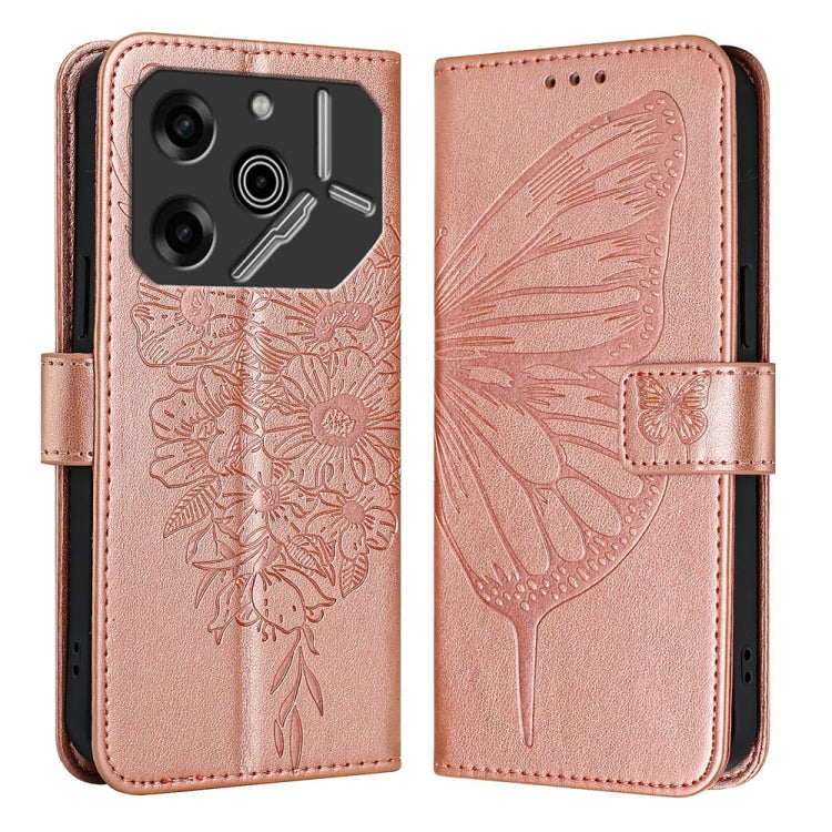 Embossed Butterfly Leather Phone Case, For Tecno Pova 6 5G, For Tecno Pova 6, For Tecno Camon 30 Pro, For Tecno Camon 30 4G / 5G, For Tecno Pova 6 Pro, For Tecno Spark 20 Pro+