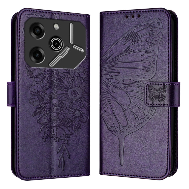 Embossed Butterfly Leather Phone Case, For Tecno Pova 6 5G, For Tecno Pova 6, For Tecno Camon 30 Pro, For Tecno Camon 30 4G / 5G, For Tecno Pova 6 Pro, For Tecno Spark 20 Pro+