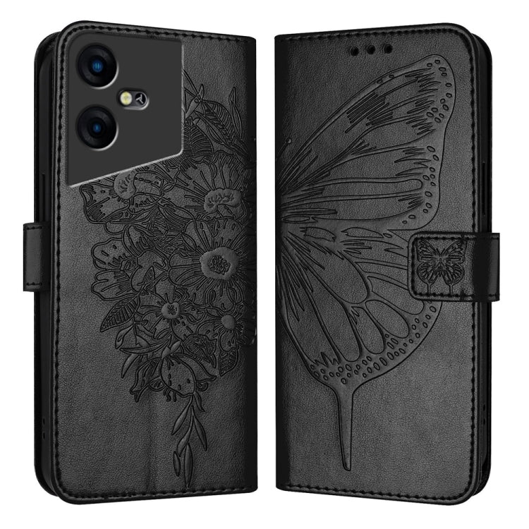 Embossed Butterfly Leather Phone Case, For Tecno Spark 20 Pro, For Tecno Spark Go 2024 / Spark 20C, For Tecno Spark 20, For Tecno Pova 5 Pro 5G, For Tecno Pova Neo 3, For Tecno Pova 5 4G