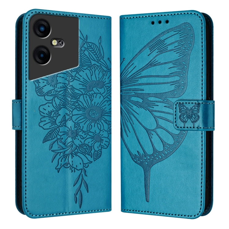 Embossed Butterfly Leather Phone Case, For Tecno Spark 20 Pro, For Tecno Spark Go 2024 / Spark 20C, For Tecno Spark 20, For Tecno Pova 5 Pro 5G, For Tecno Pova Neo 3, For Tecno Pova 5 4G