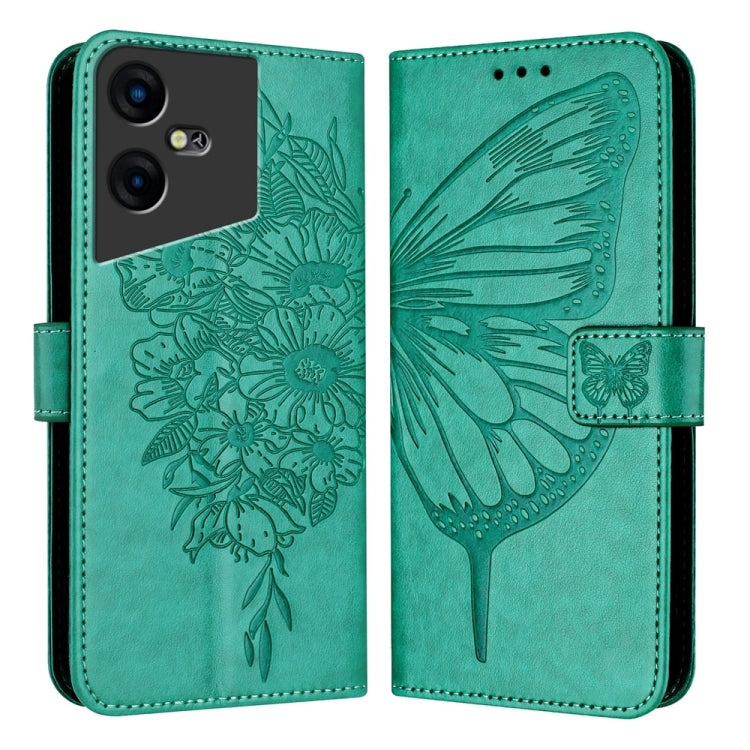 Embossed Butterfly Leather Phone Case, For Tecno Spark 20 Pro, For Tecno Spark Go 2024 / Spark 20C, For Tecno Spark 20, For Tecno Pova 5 Pro 5G, For Tecno Pova Neo 3, For Tecno Pova 5 4G