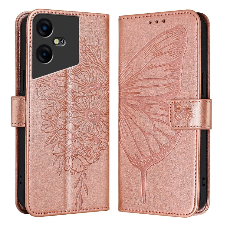 Embossed Butterfly Leather Phone Case, For Tecno Spark 20 Pro, For Tecno Spark Go 2024 / Spark 20C, For Tecno Spark 20, For Tecno Pova 5 Pro 5G, For Tecno Pova Neo 3, For Tecno Pova 5 4G
