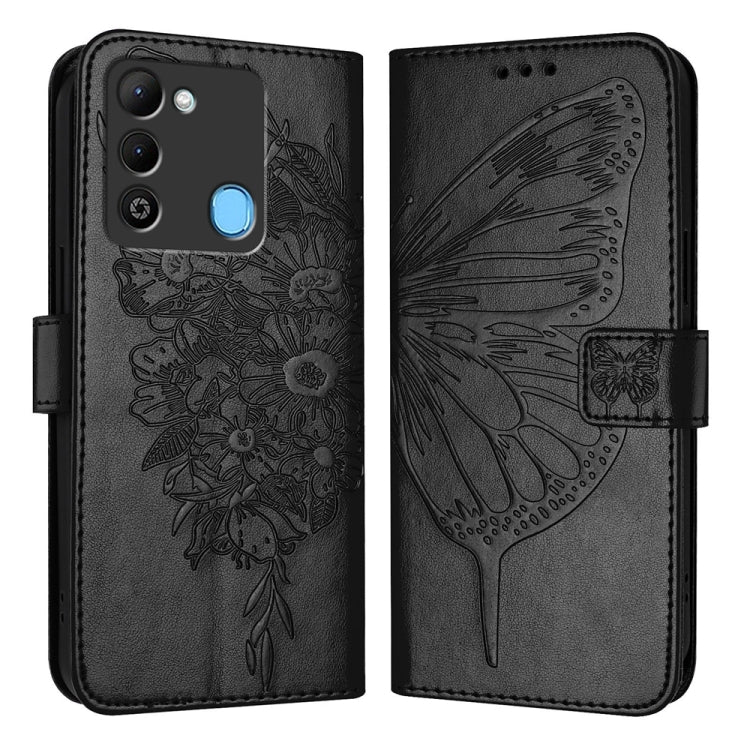 Embossed Butterfly Leather Phone Case, For Tecno Camon 20 Premier 5G, For Tecno Camon 20 Pro 5G, For Tecno Camon 20 / 20 Pro 4G, For Tecno Spark Go 2023/Pop 7/Pop 7 Pro, For Tecno Spark 9, For Tecno Pop 5c / Itel A23 Pro/A17
