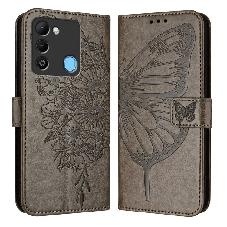 Embossed Butterfly Leather Phone Case, For Tecno Camon 20 Premier 5G, For Tecno Camon 20 Pro 5G, For Tecno Camon 20 / 20 Pro 4G, For Tecno Spark Go 2023/Pop 7/Pop 7 Pro, For Tecno Spark 9, For Tecno Pop 5c / Itel A23 Pro/A17