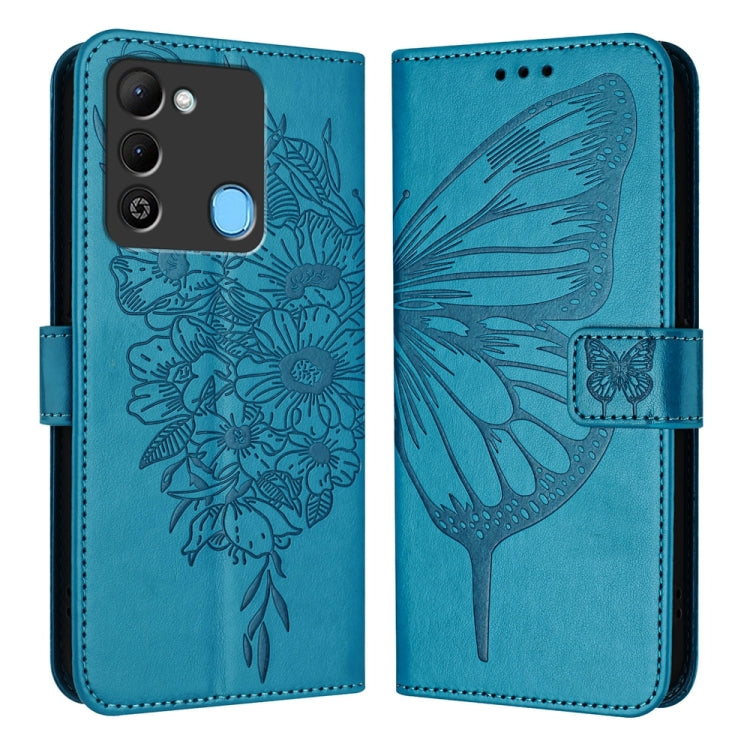 Embossed Butterfly Leather Phone Case, For Tecno Camon 20 Premier 5G, For Tecno Camon 20 Pro 5G, For Tecno Camon 20 / 20 Pro 4G, For Tecno Spark Go 2023/Pop 7/Pop 7 Pro, For Tecno Spark 9, For Tecno Pop 5c / Itel A23 Pro/A17
