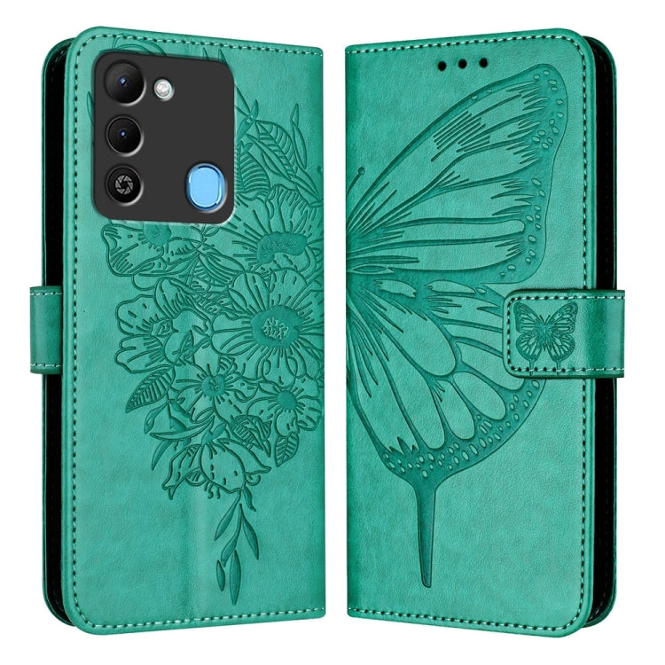 Embossed Butterfly Leather Phone Case, For Tecno Camon 20 Premier 5G, For Tecno Camon 20 Pro 5G, For Tecno Camon 20 / 20 Pro 4G, For Tecno Spark Go 2023/Pop 7/Pop 7 Pro, For Tecno Spark 9, For Tecno Pop 5c / Itel A23 Pro/A17