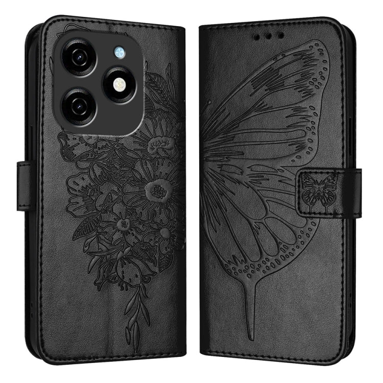 Embossed Butterfly Leather Phone Case, For Tecno Spark 20 Pro, For Tecno Spark Go 2024 / Spark 20C, For Tecno Spark 20, For Tecno Pova 5 Pro 5G, For Tecno Pova Neo 3, For Tecno Pova 5 4G