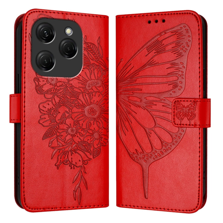 Embossed Butterfly Leather Phone Case, For Tecno Spark 20 Pro, For Tecno Spark Go 2024 / Spark 20C, For Tecno Spark 20, For Tecno Pova 5 Pro 5G, For Tecno Pova Neo 3, For Tecno Pova 5 4G