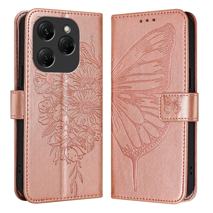 Embossed Butterfly Leather Phone Case, For Tecno Spark 20 Pro, For Tecno Spark Go 2024 / Spark 20C, For Tecno Spark 20, For Tecno Pova 5 Pro 5G, For Tecno Pova Neo 3, For Tecno Pova 5 4G